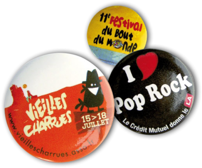 Impression de badges, pin's personnalisés pour votre communication